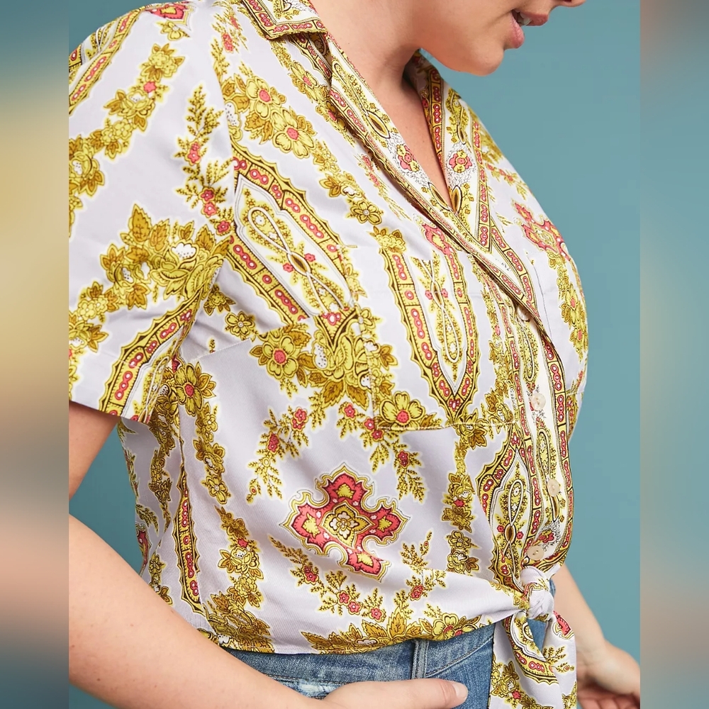 Anthropologie Echarpe blouse - Picture 4 of 12